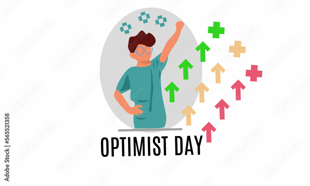 Vector graphic of optimist day for optimist day celebration. flat design. flyer design. February 02. Vector graphic of optimist day for optimist day celebration. flat design. flyer design. February 02.