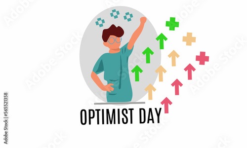 Vector graphic of optimist day for optimist day celebration. flat design. flyer design. February 02.