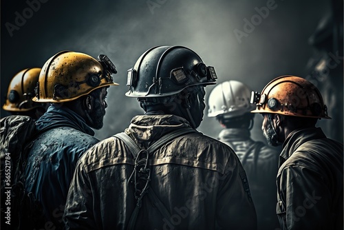 group of mine workers