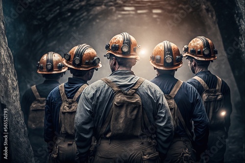 group of mine workers