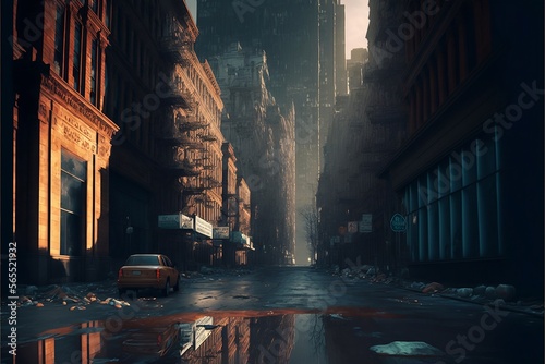 Streets in an Apocalyptic World. Generative AI