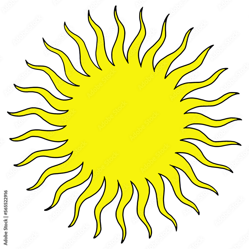 Naklejka premium yellow sun icon