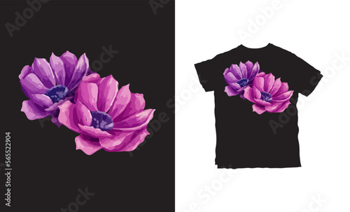 water color flower t shirt design