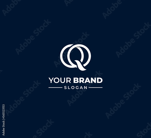 QQ letter logo design template elements. Q Modern abstract digital alphabet letter logo. Vector illustration.