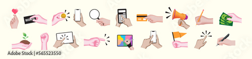 variations of the hand holding the object