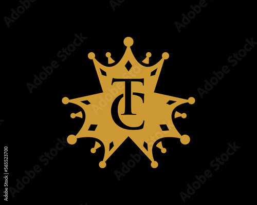 Triple crown with T and C Letter logo