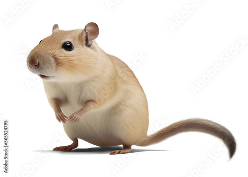 Gerbil, isolated on transparent background. Generative AI