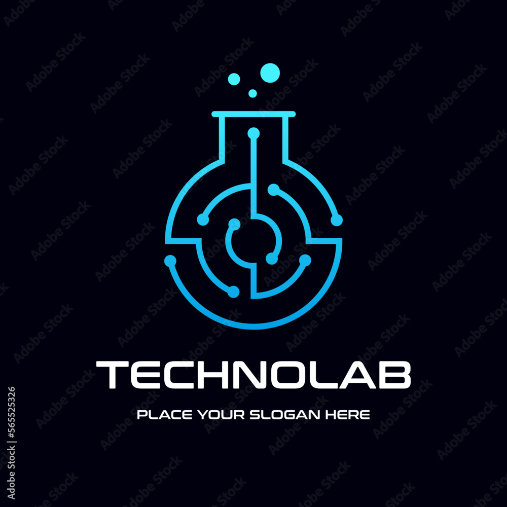 Technology laboratory vector logo template. Technology laboratory vector logo template.