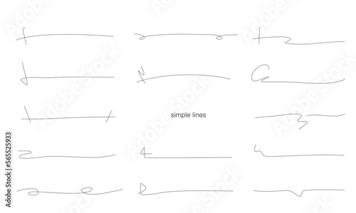 手書きのシンプルな装飾線/見出し/タイトル © mm