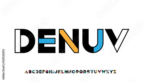 colourful typography capital alphabet letter logo design
