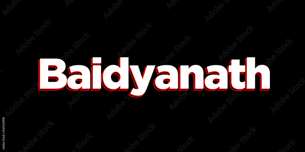 Baidyanath (lord Shiva) jyotirlinga typography. Baidyanath lettering ...