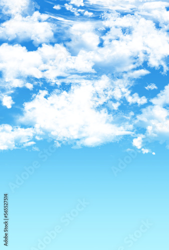 背景素材_青空と雲