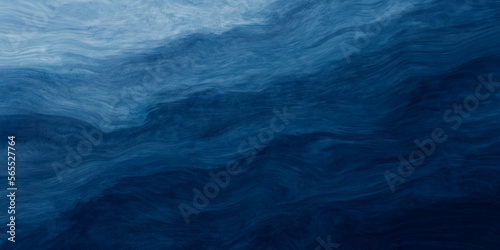 Abstract art navy blue gradient paint background with liquid fluid grunge texture.