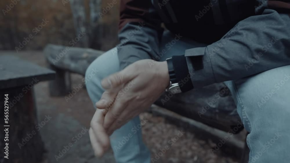 Men's hands rub against each other, get warm. A state of expectation or nervousness. Excitement expressed in gestures, a symbol of experience Men's hands rub against each other, get warm. A state of expectation or nervousness. Excitement expressed in gestures, a symbol of experience