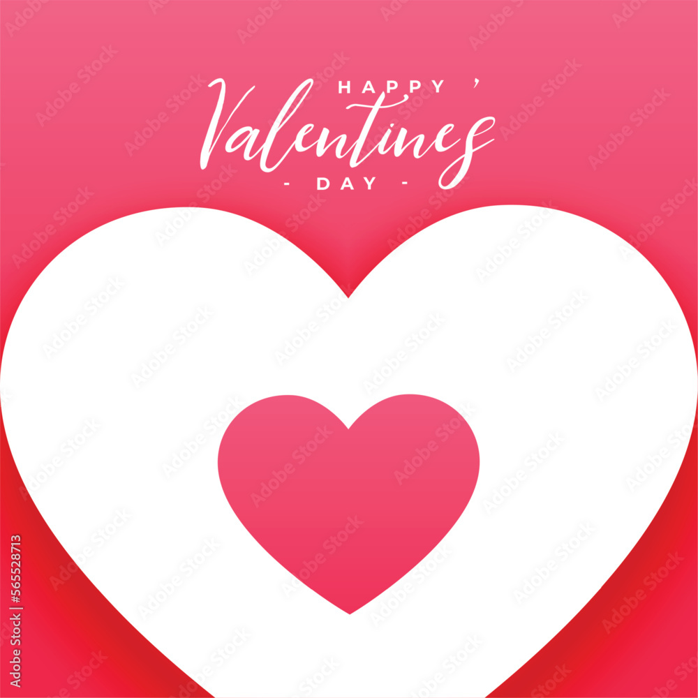 valentine's day greeting background with cute heart