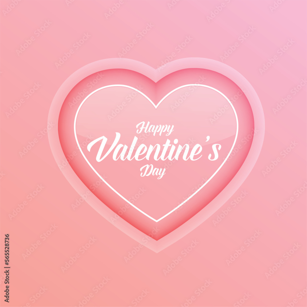 flat style valentines day cute heart background design