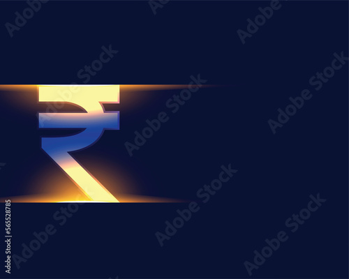 shiny indian rupee digital money background with text space