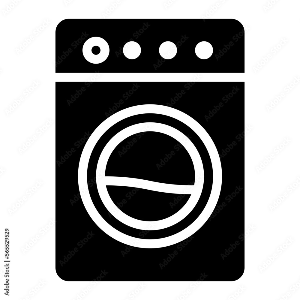 washing machine glyph icon washing machine glyph icon