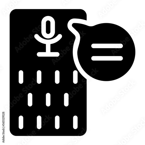 voice assistant glyph icon