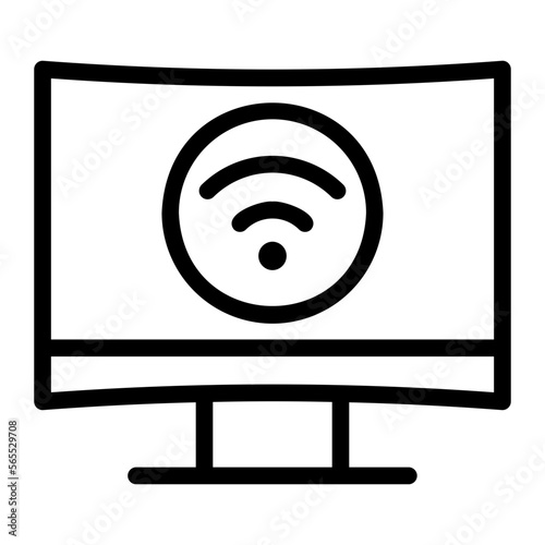 smart tv line icon