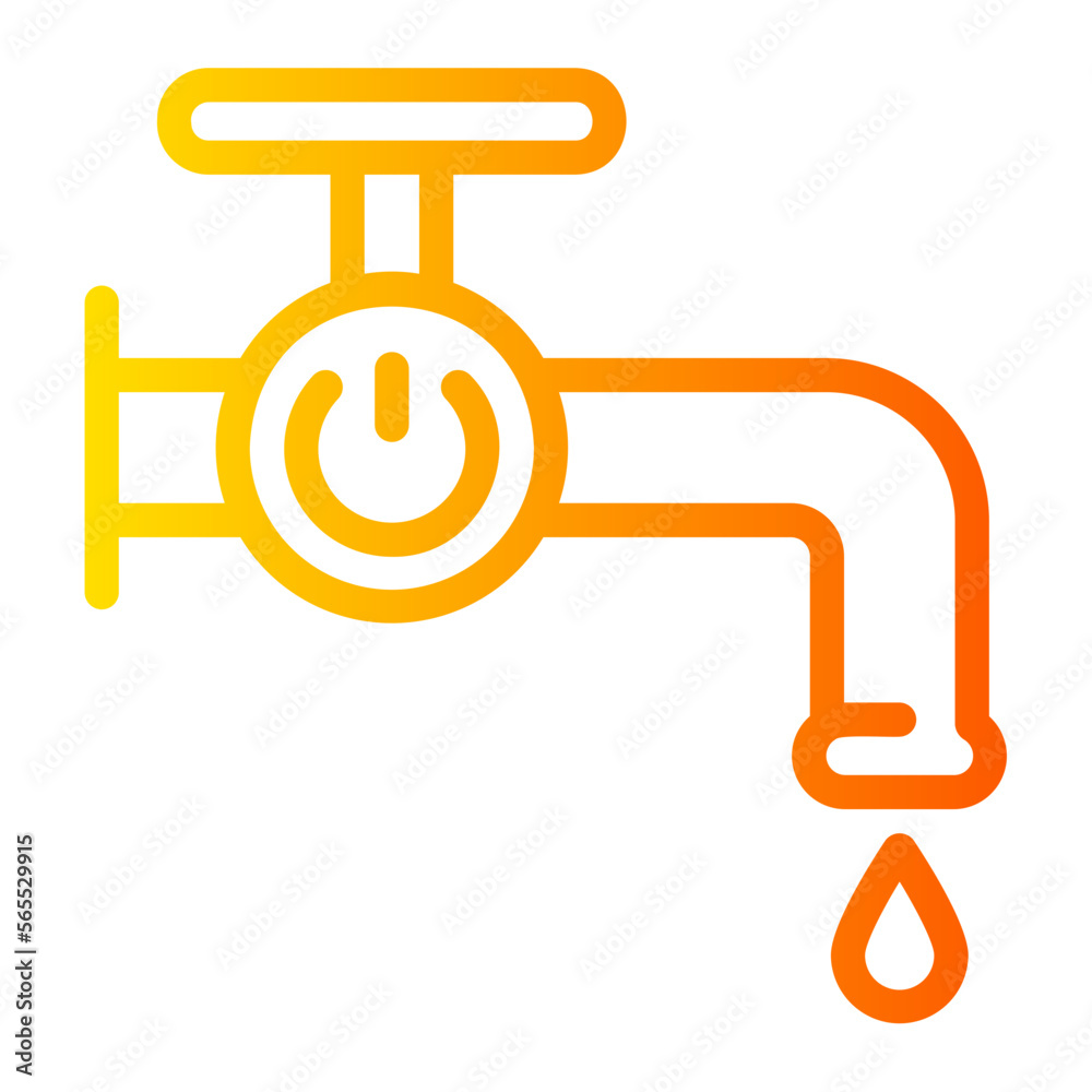 water tap gradient icon water tap gradient icon