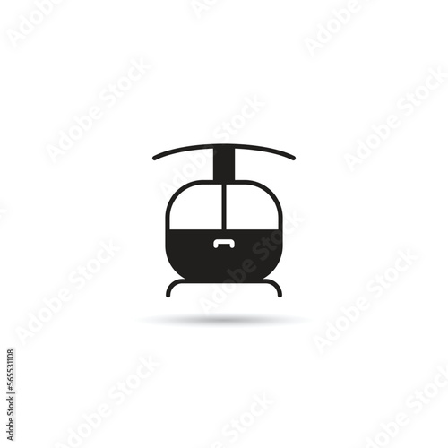 cable car icon on white background