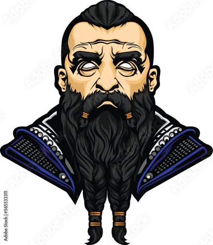  illustration vector graphic of viking head mascot good for logo sport ,t-shirt ,logo