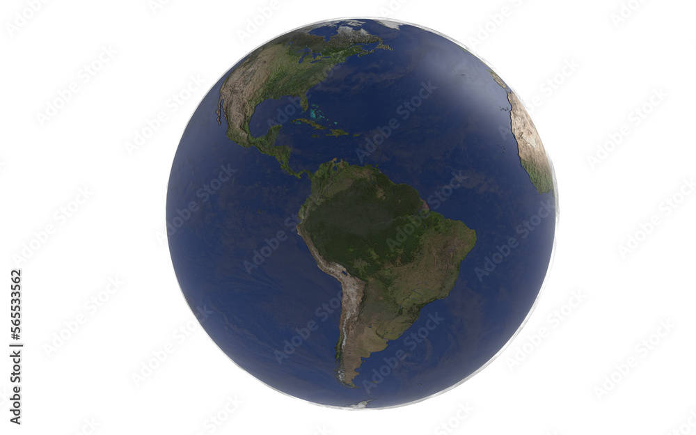 planet earth on white background with different approaches planet earth on white background with different approaches