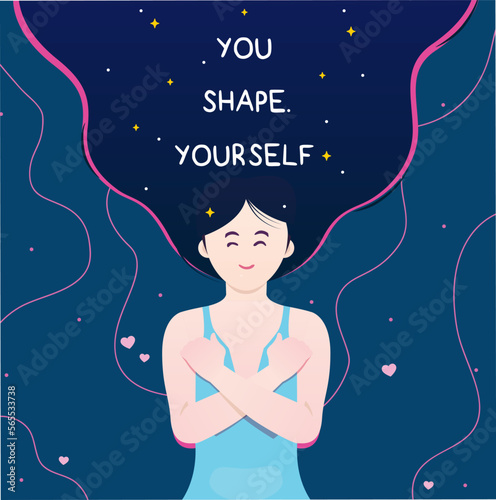 You shape yourself poster design.