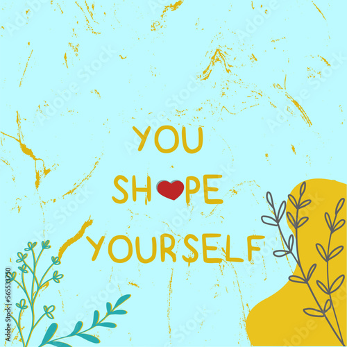 You shape yourself vector poster design.