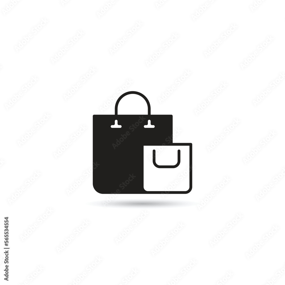 shopping bags icon on white background shopping bags icon on white background