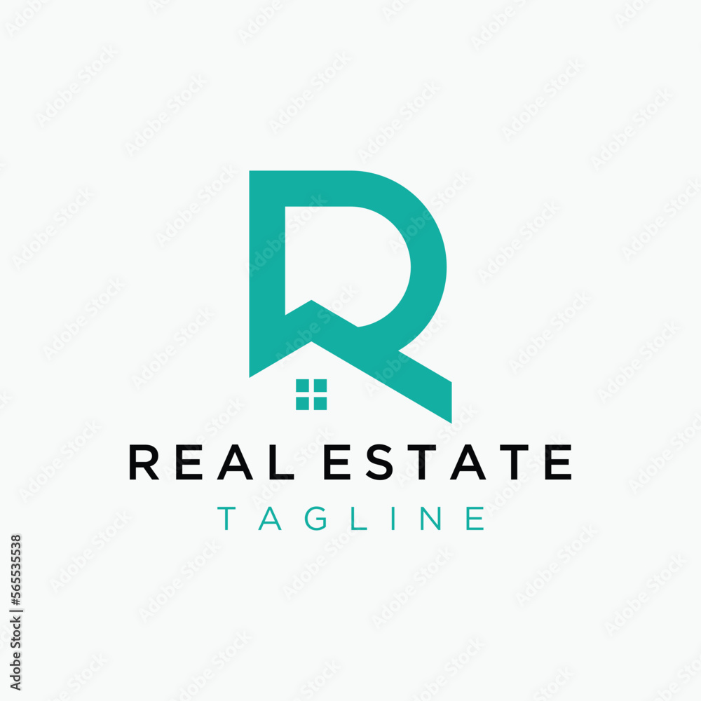 Simple Real estate logo and icon design concept Simple Real estate logo and icon design concept