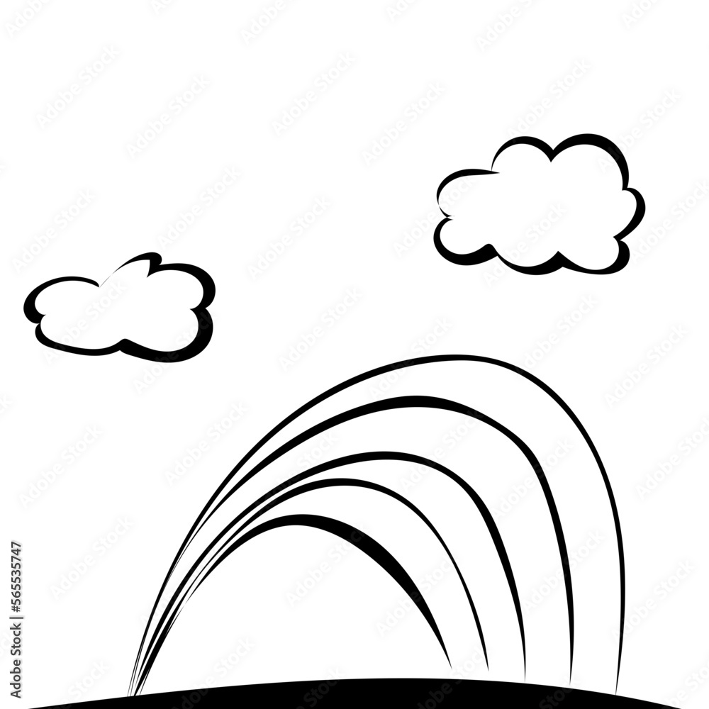 Ausmalbild Regenbogen Stock Vector | Adobe Stock Ausmalbild Regenbogen Stock Vector | Adobe Stock