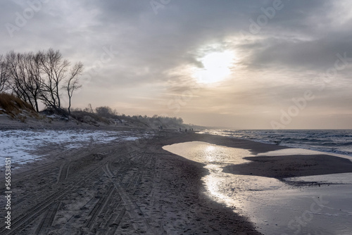 View of the Baltic Sea coast at the winter time
