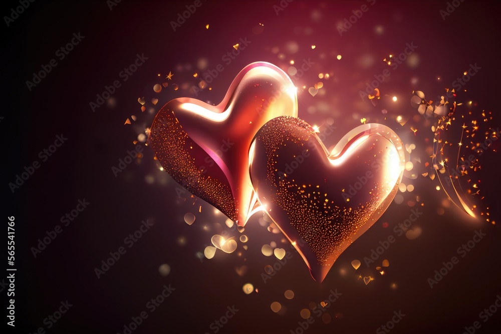 Valentine's Day Valentine Heart Hearts Shape Shaped Love Romantic Red Pink Background Image