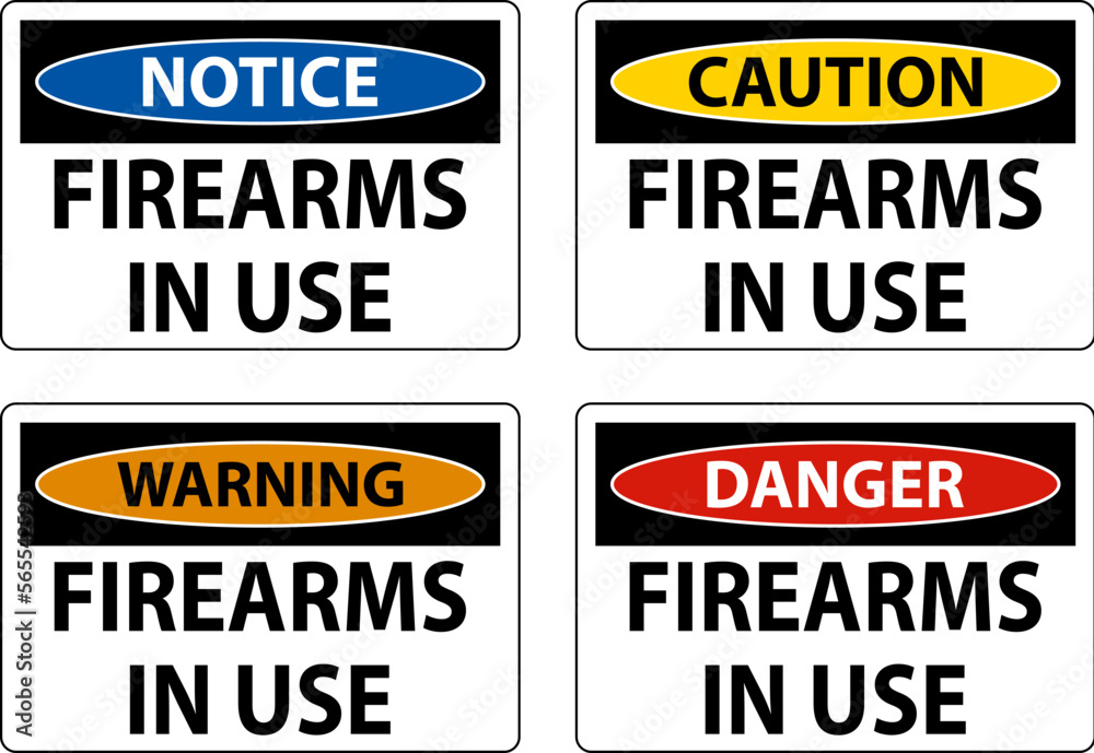Caution Firearms Allowed Sign Firearms In Use Caution Firearms Allowed Sign Firearms In Use