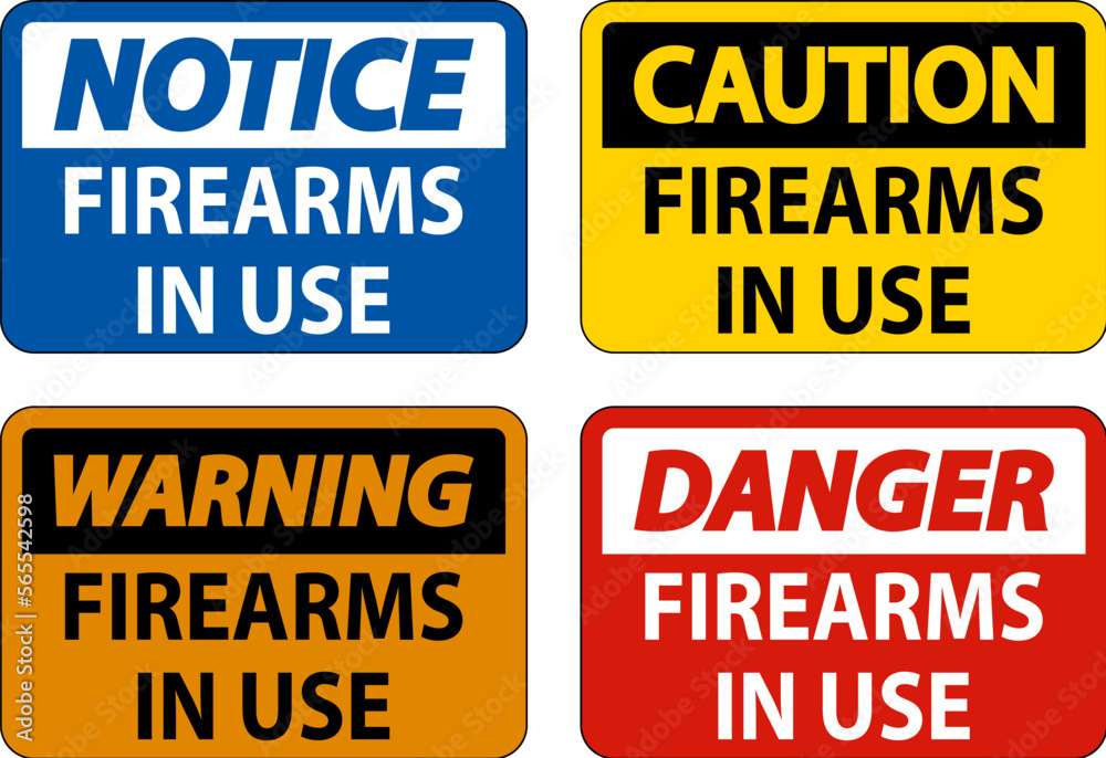 Caution Firearms Allowed Sign Firearms In Use Caution Firearms Allowed Sign Firearms In Use