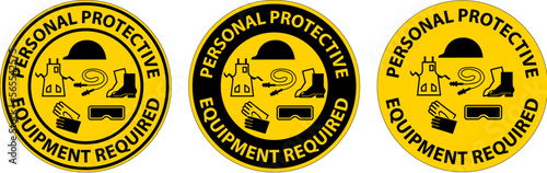 Floor Sign, Personal Protective Equipment Required