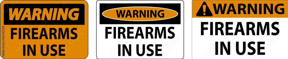 Warning Firearms Allowed Sign Firearms In Use