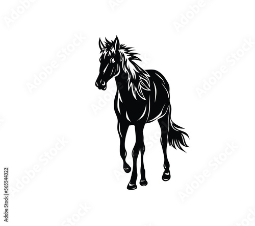 Horse Standing Silhouette  art vector design