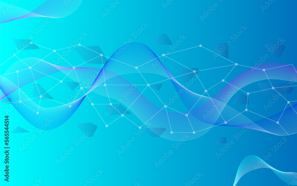 Naklejka premium Technology of the future background design.network data illustration