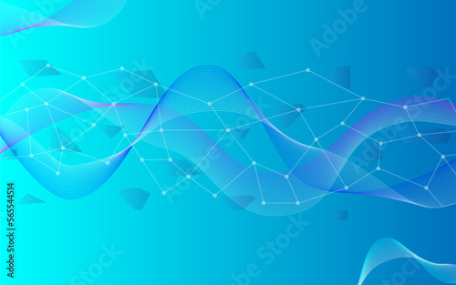 Technology of the future background design.network data illustration