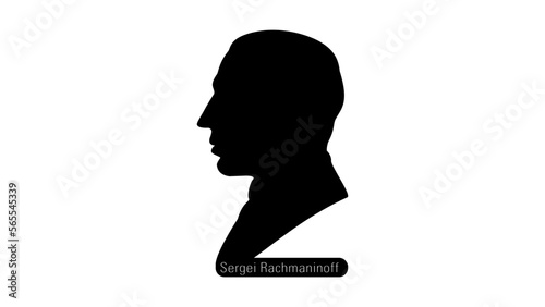 Sergei Rachmaninoff silhouette