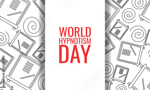 World Hypnotism Day. Design suitable for greeting card poster and banner