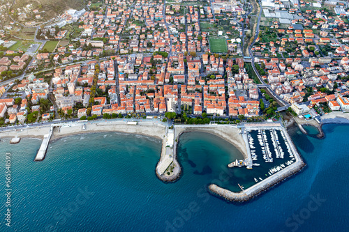 Diano Marina in Italy from | Die Stadt Diano Marina in Italien aus der Luft photo
