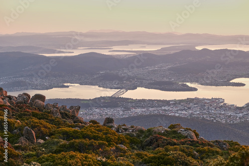 Hobart City from Mount Wellington