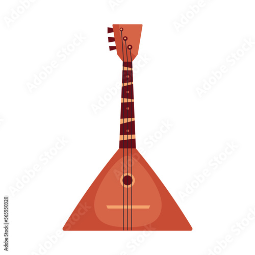 Cartoon balalaika isolated on white background