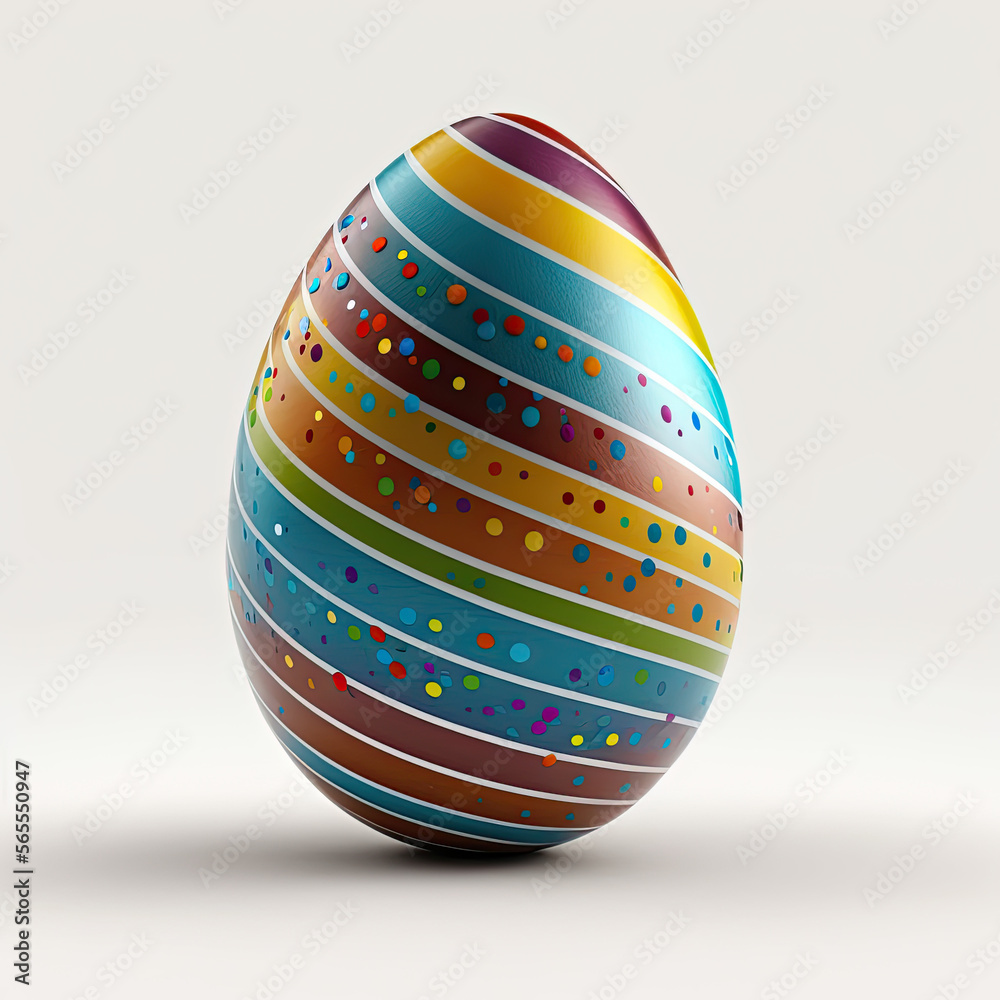 Colorful easter egg created with generative AI Colorful easter egg created with generative AI