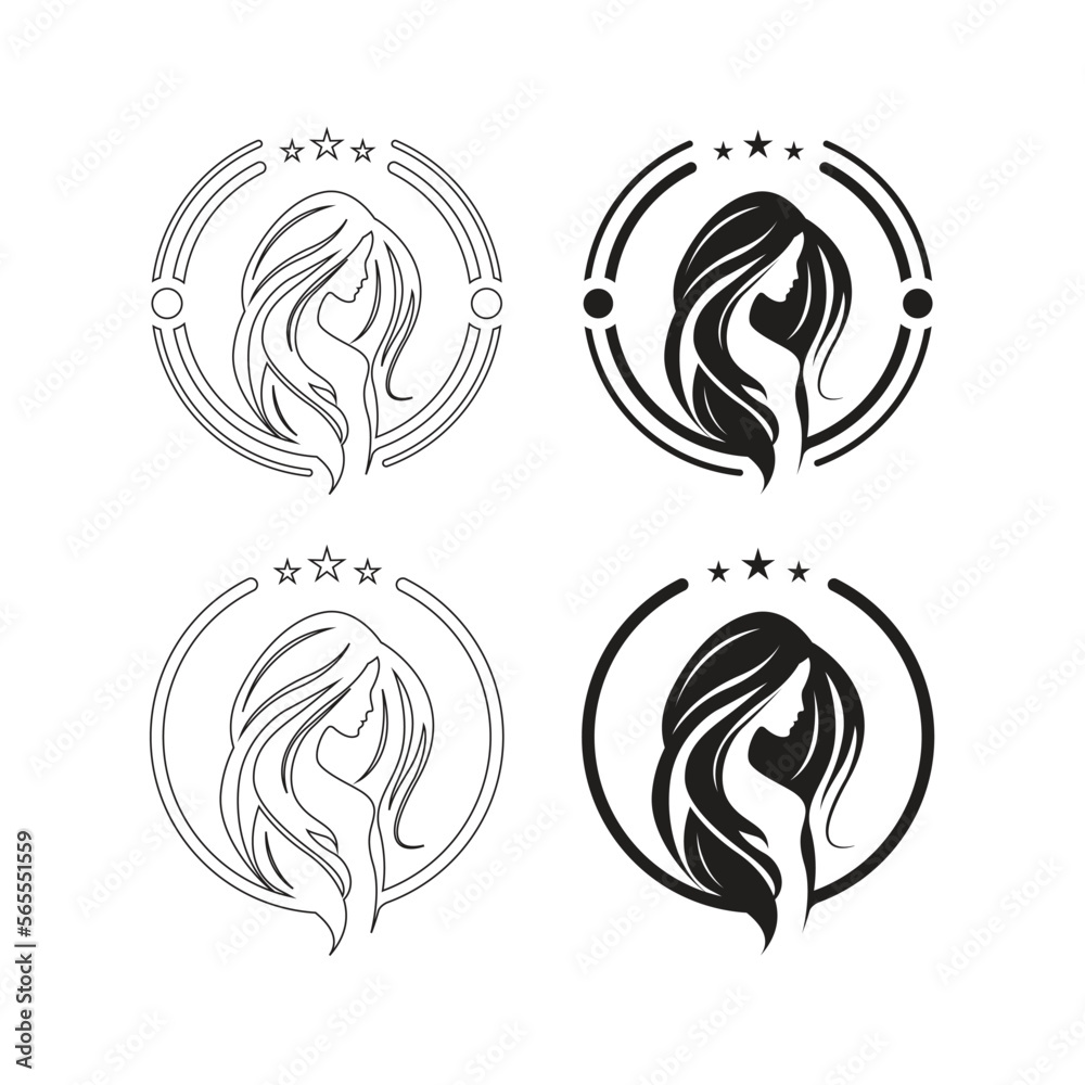Obraz premium vector image of a charming woman for a beauty product