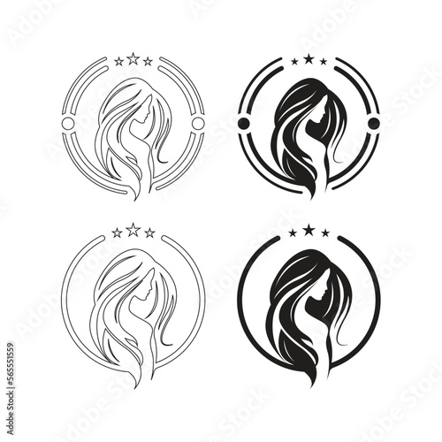 vector image of a charming woman for a beauty product